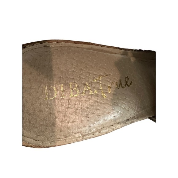 Diba True Casa Loma Up Front Stack Booties Sz 8.5 Champagne Leather Ankle Strap - Picture 7 of 11